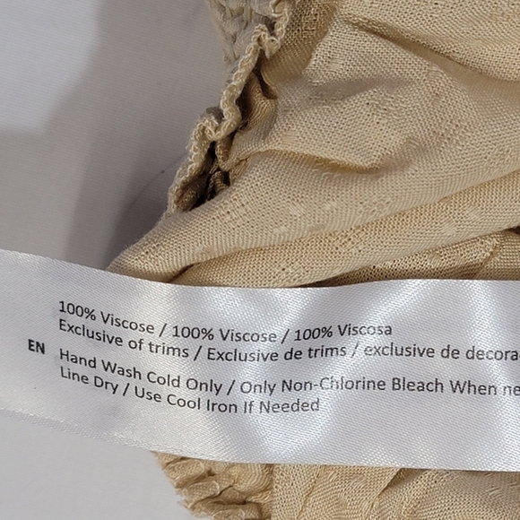 BOG Band of the Free Brie Light Camel Long Sleeve Top Lace Inserts Size … - Picture 3 of 14